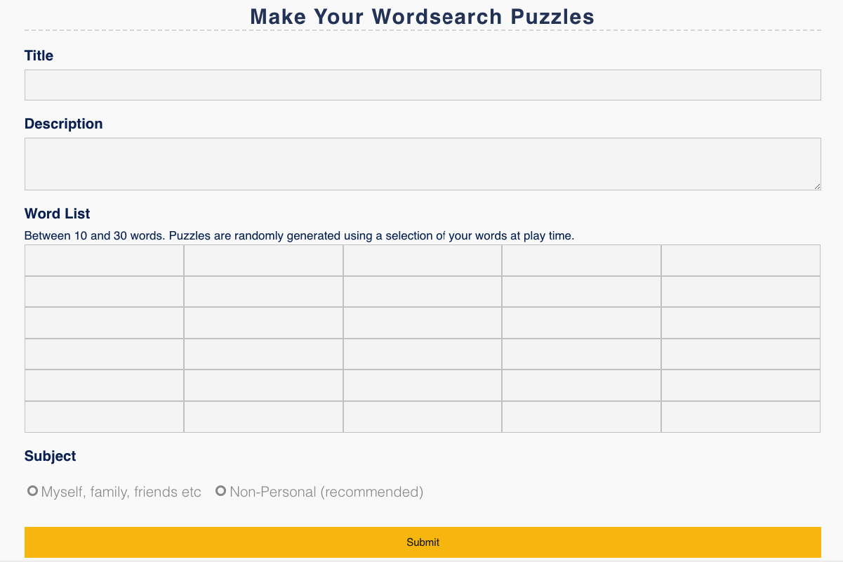 Word Search Maker